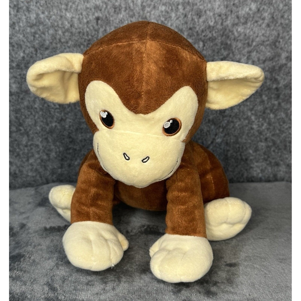 Disney Parks Animal Kingdom Baby Monkey 10" Plush Stuffed Brown Embroidered Eyes